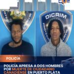 ## Policía apresa a dos hombres por muerte de ciudadano canadiense en Puerto Plata La Policía Nacional informó la detención de dos hombres acusados de participar en la muerte del ciudadano canadiense Tristan Primeaun-Pointras, de 19 años, ocurrida el 23 de marzo de 2026 en la carretera Puerto Plata–Maimón. La víctima, que se hospedaba en el hotel Riu Bachata, falleció a causa de una herida de bala mientras se desplazaba junto a un familiar desde un establecimiento de comida hacia su alojamiento, cuando fueron interceptados por los agresores con fines de asalto. Los detenidos, identificados como Jordi Yúnior Severiano, de 23 años, y Rangel Merete Rodríguez, de 30, fueron reconocidos por un testigo y arrestados posteriormente mientras se desplazaban en una motocicleta. Durante su captura, las autoridades les ocuparon más de 90 porciones de un vegetal presumiblemente marihuana y dinero en efectivo. Ambos serán sometidos a la justicia, mientras las investigaciones continúan para esclarecer completamente el caso. Más información en alodigitalrd.com. #PuertoPlata #PoliciaRD #SeguridadCiudadana #JusticiaRD #TurismoRD #AloRD #AloDigitalRD #NoticiasRD
