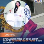 Operación Caribe en Boca Chica deja 37 víctimas rescatadas y seis detenidos