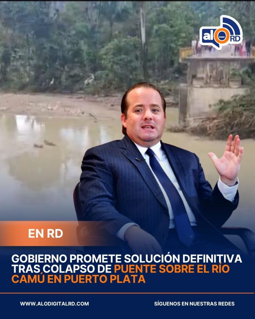 **Gobierno promete solución definitiva tras colapso de puente sobre el río Camú en Puerto Plata** El ministro de la Presidencia, José Ignacio Paliza, recorrió las zonas afectadas por las lluvias en Puerto Plata, incluyendo el área donde colapsó el puente sobre el río Camú en la carretera turística que conecta con Santiago. Indicó que el Gobierno trabaja en medidas inmediatas de asistencia y en soluciones a mediano y largo plazo, mientras el Ministerio de Obras Públicas realiza evaluaciones para la reconstrucción de la infraestructura. El colapso del puente ha interrumpido la comunicación con Yásica Arriba y el tránsito hacia Santiago por Pedro García y Gurabo. Las autoridades también han desplegado ayudas como cocinas móviles, distribución de alimentos y enseres, además de operativos en comunidades afectadas como Imbert, Villa Montellano y El Cupey, donde las lluvias han provocado otros daños, incluyendo la caída de otro puente. Más información en alodigitalrd.com. #PuertoPlata #LluviasRD #PuenteCamu #GobiernoRD #ObrasPublicas #AloRD #AloDigitalRD #NoticiasRD