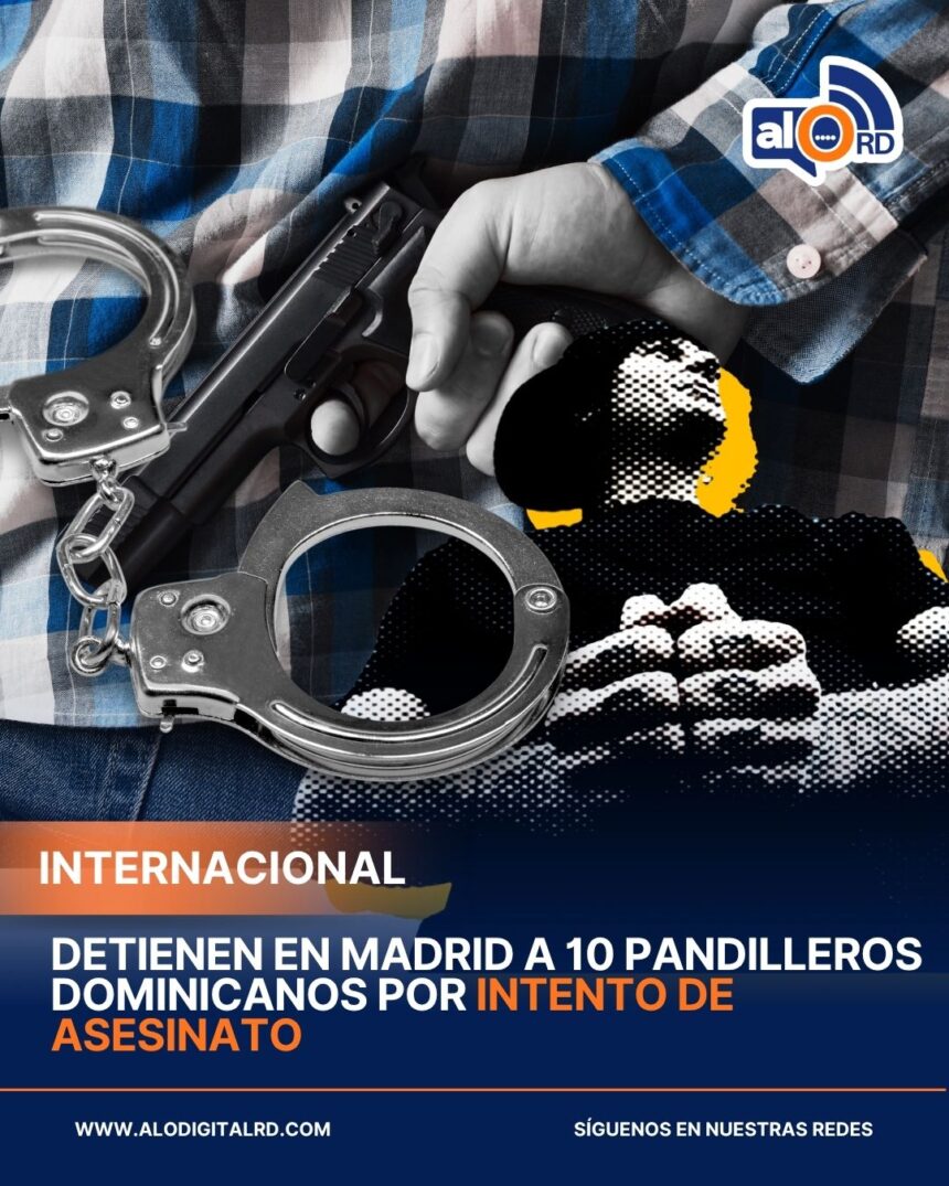 Detienen en Madrid a 10 pandilleros dominicanos por intento de asesinato La Policía española detuvo en Madrid a 10 presuntos integrantes de la banda Dominican Don’t Play (DDP), acusados de tentativa de asesinato, tenencia ilícita de armas y pertenencia a organización criminal. La investigación inició tras una agresión ocurrida el 23 de marzo de 2025 contra miembros de la banda rival Trinitarios en el distrito de Carabanchel, donde los atacantes habrían preparado una emboscada con machetes y realizado disparos a corta distancia. Las autoridades informaron que entre los detenidos hay dos menores de edad y una mujer señalada por labores de encubrimiento y apoyo logístico. Parte de los implicados ya había sido arrestada previamente, mientras otros fueron capturados en operativos realizados en febrero de 2026, en un caso que se vincula a hechos similares ocurridos meses antes. Más información en alodigitalrd.com. #Madrid #Pandillas #Seguridad #Actualidad #NoticiasRD #AloRD #AloDigitalRD #NoticiasRD