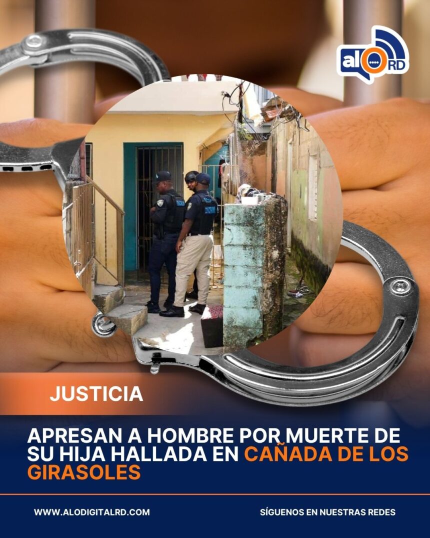 **Apresan a hombre por muerte de su hija hallada en cañada de Los Girasoles** Las autoridades arrestaron a Rossi Alfredo Mata Almonte, acusado de estar presuntamente vinculado a la muerte de su hija, Ruth Angélica Mota Martínez, cuyo cuerpo fue encontrado dentro de una mochila en una cañada del sector Los Girasoles I, en Santo Domingo. El detenido se encuentra bajo custodia y será presentado ante la justicia mientras continúan las investigaciones del caso. Las autoridades indicaron que el hecho ha generado gran conmoción, por lo que se están utilizando todos los recursos disponibles para esclarecer las circunstancias y establecer responsabilidades. Equipos especializados trabajan en el proceso investigativo para determinar los detalles de este suceso. Más información en alodigitalrd.com. #JusticiaRD #SucesosRD #SantoDomingo #Investigación #Seguridad #AloRD #AloDigitalRD #NoticiasRD