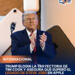Trump elogia la trayectoria de Tim Cook y asegura que superó el legado de Steve Jobs