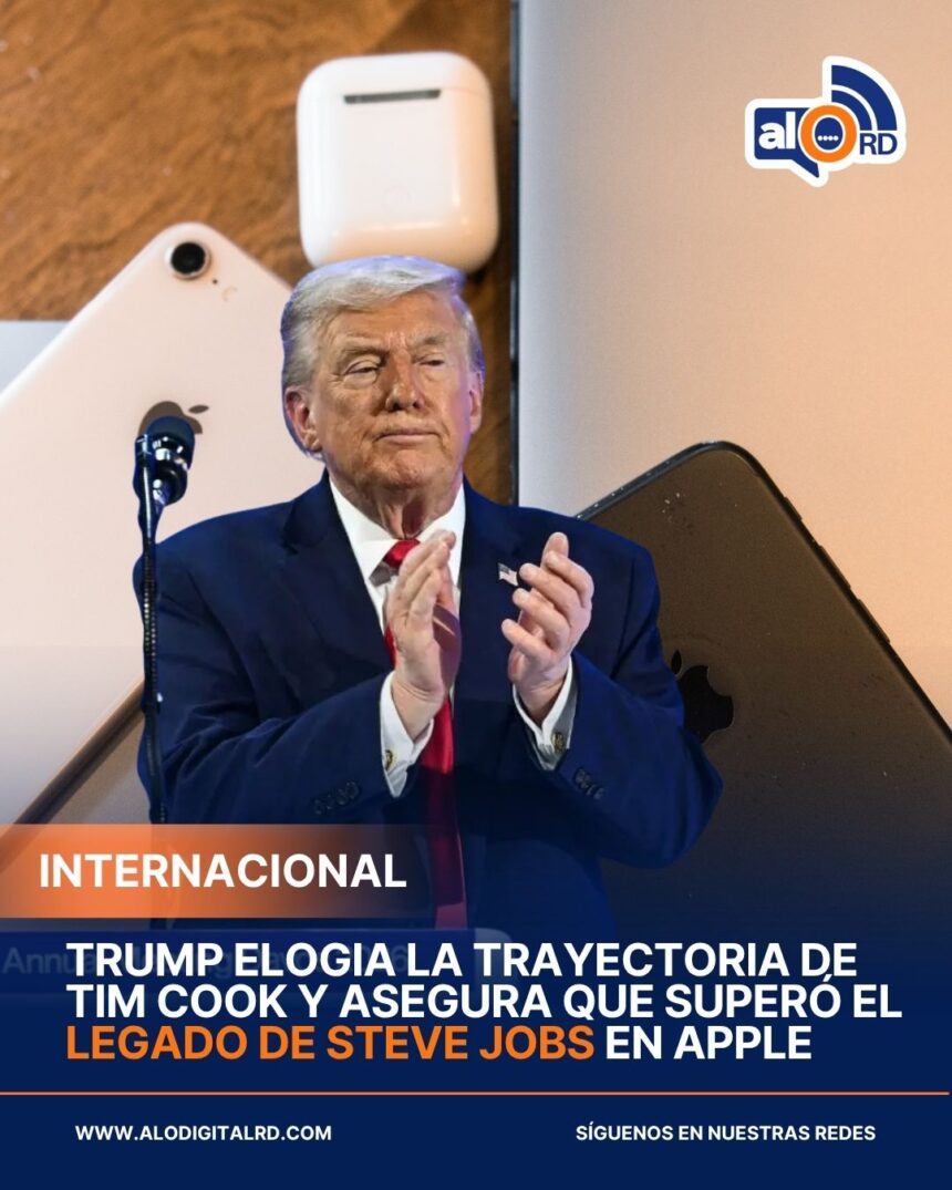 Trump elogia la trayectoria de Tim Cook y asegura que superó el legado de Steve Jobs