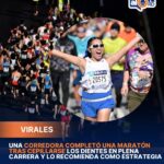 Una corredora completó una maratón tras cepillarse los dientes en plena carrera y lo recomienda como estrategia