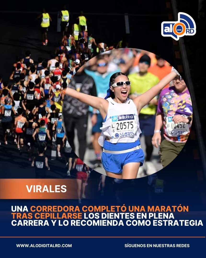 Una corredora completó una maratón tras cepillarse los dientes en plena carrera y lo recomienda como estrategia