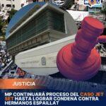 **Ministerio Público continuará proceso del caso Jet Set hasta lograr condena contra hermanos Espaillat** El Ministerio Público aseguró que mantendrá la persecución penal en el caso Jet Set hasta lograr una condena contra los hermanos Antonio y Maribel Espaillat, imputados por la muerte de 236 personas tras el colapso de la discoteca ocurrido el 8 de abril de 2025. El fiscal Miguel Collado indicó que el órgano continuará el proceso independientemente de que algunas víctimas hayan retirado sus querellas, destacando que la acusación presentada ha sido respaldada por la mayoría de los abogados involucrados. Durante la audiencia preliminar, se informó que varios familiares de víctimas y un sobreviviente desistieron de sus acciones legales. Entre ellos figuran allegados de personas fallecidas y afectados directos del hecho. A pesar de estos retiros, el Ministerio Público reiteró que seguirá adelante con el caso hasta que se emita una sentencia firme, incluso cuando esta adquiera carácter definitivo. Más información en alodigitalrd.com. #CasoJetSet #MinisterioPúblico #JusticiaRD #Espaillat #Tribunales #AloRD #AloDigitalRD #NoticiasRD