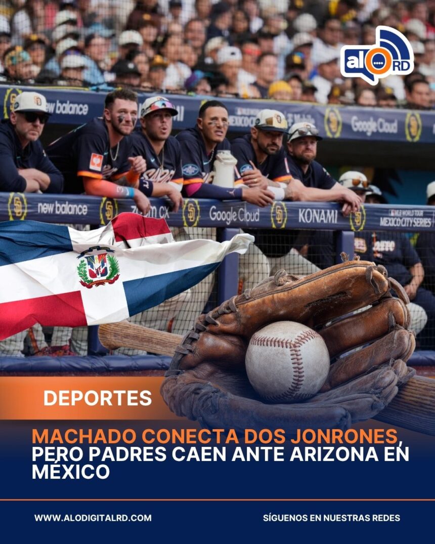 **Machado conecta dos jonrones, pero Padres caen ante Arizona en México** Manny Machado brilló con dos cuadrangulares, pero no pudo evitar la derrota de los Padres de San Diego 12-7 frente a los Diamondbacks de Arizona en la Ciudad de México. El equipo de Arizona remontó el marcador en la séptima entrada con un grand slam de Tim Tawa y un doble de dos carreras de Lourdes Gurriel Jr., asegurando la victoria en un partido con alta producción ofensiva. Ildemaro Vargas también destacó al extender su racha de hits a 24 juegos con un jonrón, mientras que Arizona logró dividir la serie. El encuentro, disputado en el Estadio Alfredo Harp Helú, volvió a evidenciar el impacto de la altitud en el juego, con un total de seis jonrones conectados. Más información en alodigitalrd.com. #AloRD #AloDigitalRD #NoticiasRD #MLB #MannyMachado #Béisbol #Deportes #Arizona #SanDiego