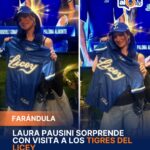 Laura Pausini sorprende con visita a los Tigres del Licey