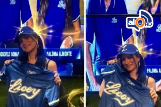 Laura Pausini sorprende con visita a los Tigres del Licey