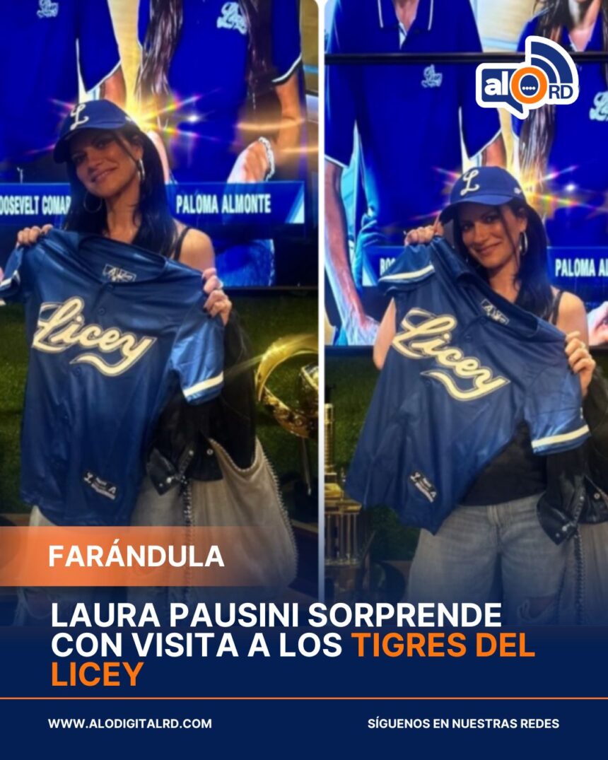 Laura Pausini sorprende con visita a los Tigres del Licey