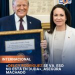 María Corina Machado asegura que Delcy Rodríguez dejará el poder