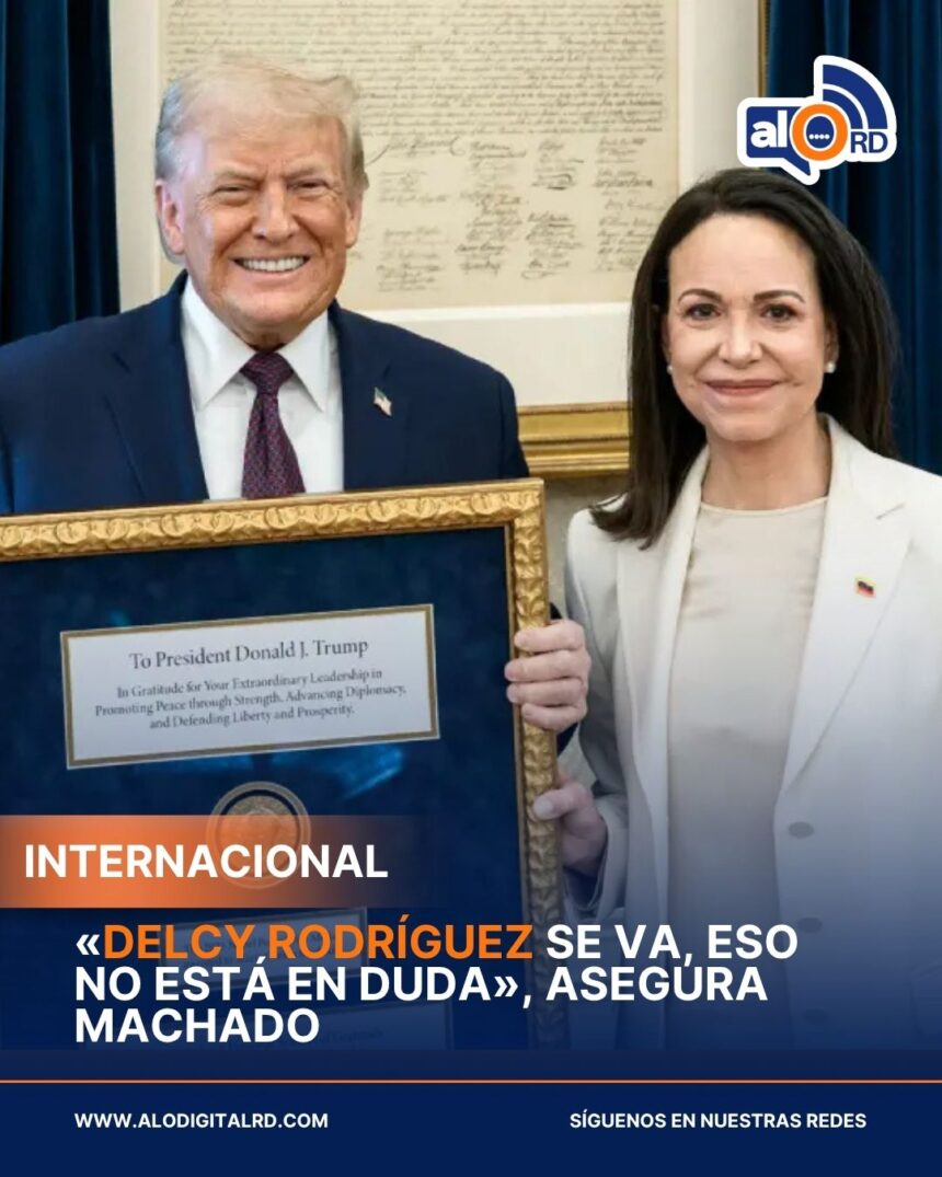 María Corina Machado asegura que Delcy Rodríguez dejará el poder