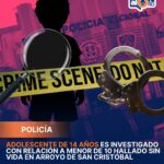 La Policía Nacional investiga la muerte de un niño de 10 años encontrado en un arroyo de San Cristóbal, caso en el que un adolescente de 14 años es señalado como la última persona vista con el menor. El hallazgo del cuerpo en estado de descomposición se produjo tras un reporte de desaparición realizado por la madre de la víctima. Las autoridades, junto al INACIF y la Policía Científica, realizan las diligencias correspondientes mientras esperan los resultados de la autopsia para establecer con precisión las causas del fallecimiento y determinar responsabilidades dentro del proceso investigativo. Más información en alodigitalrd.com. #AloRD #AloDigitalRD #NoticiasRD #SanCristóbal #PolicíaNacional #INACIF #HechosRD #JusticiaRD